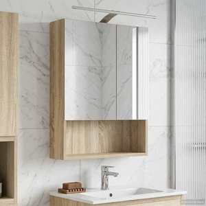 vidaXL Dulap cu oglindă pentru baie Stejar Sonoma 50 x 14, 5 x 70 cm imagine