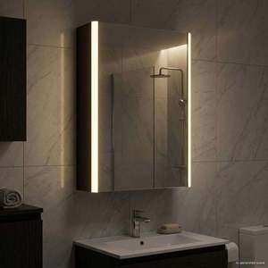 vidaXL Dulap cu oglindă pentru baie Stejar Negru 33 x 11, 5 x 50 cm imagine