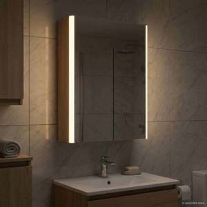 vidaXL Dulap cu oglindă pentru baie Stejar Sonoma 33 x 11, 5 x 50 cm imagine