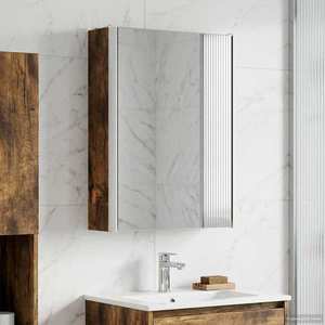vidaXL Dulap cu oglindă pentru baie Stejar fumuriu 33 x 11, 5 x 50 cm imagine