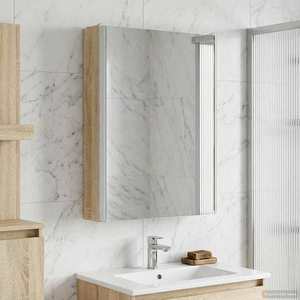 vidaXL Dulap cu oglindă pentru baie Stejar Sonoma 43 x 11, 5 x 60, 5 cm imagine