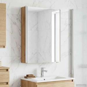 vidaXL Dulap cu oglindă pentru baie Stejar artizanal imagine