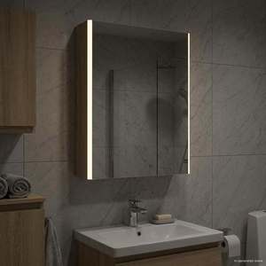 vidaXL Dulap cu oglindă pentru baie Stejar Sonoma 53, 5 x 15, 5 x 70 cm imagine