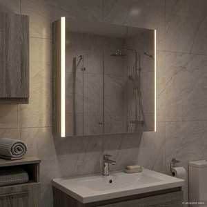 vidaXL Dulap cu oglindă pentru baie Gri Sonoma 63, 5 x 15, 5 x 70 cm imagine