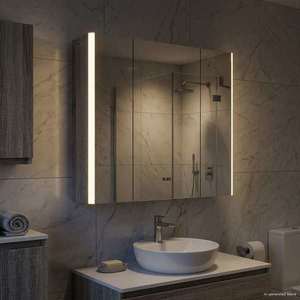 vidaXL Dulap cu oglindă pentru baie Gri Sonoma 63, 5 x 15, 5 x 60, 5 cm imagine