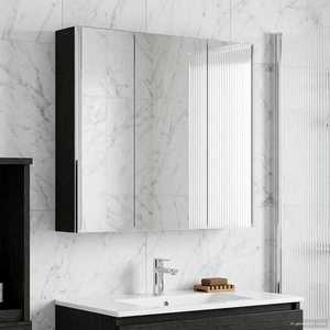 vidaXL Dulap cu oglindă pentru baie Stejar Negru 73.5 x 15.5 x 70 cm imagine