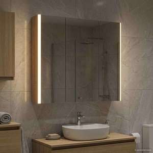 vidaXL Dulap cu oglindă pentru baie Stejar Sonoma 73.5 x 15.5 x 70 cm imagine