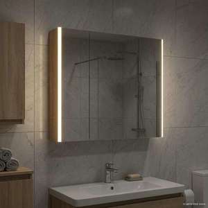 vidaXL Dulap cu oglindă pentru baie Stejar Sonoma 83, 5 x 15, 5 x 70 cm imagine