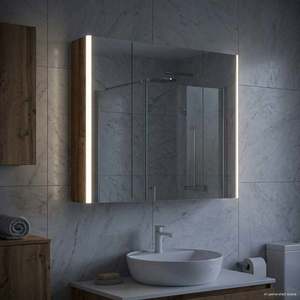vidaXL Dulap cu oglindă pentru baie Lemn vechi 83, 5 x 15, 5 x 70 cm imagine