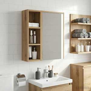 vidaXL Dulap de perete pentru baie Stejar artizanal 20 x 16 x 62, 5 cm imagine