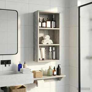 vidaXL Dulap de perete pentru baie Sonoma gri 30 x 16 x 62, 5 cm imagine