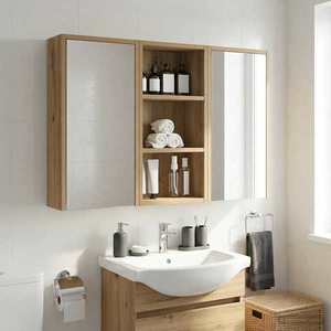 vidaXL Dulap de perete pentru baie Stejar artizanal 30 x 16 x 62, 5 cm imagine