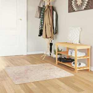vidaXL Covor Runner MARSA Bej 100 x 100 cm Poliester și PVC imagine