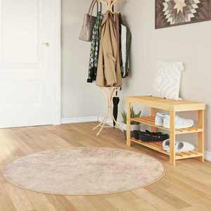 vidaXL Covor Runner MARSA Bej 120 x 120 cm Poliester și PVC imagine