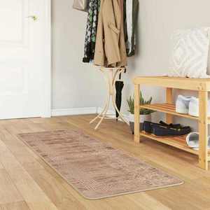 vidaXL Covor Runner MARSA Alb 50 x 150 cm Poliester și PVC imagine