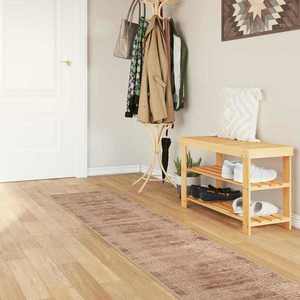 vidaXL Covor Runner MARSA Alb 50 x 350 cm Poliester și PVC imagine