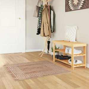 vidaXL Covor Runner MARSA Alb 100 x 100 cm Poliester și PVC imagine