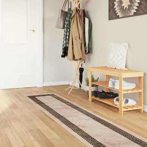 vidaXL Covor Runner MARSA Negru 50 x 250 cm Poliester și PVC imagine