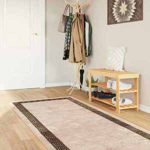 vidaXL Covor Runner MARSA Negru 100 x 350 cm Poliester și PVC imagine