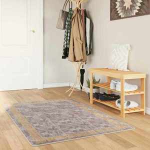 vidaXL Covor Runner MARSA Gri 80 x 100 cm Poliester și PVC imagine