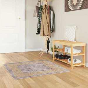 vidaXL Covor Runner MARSA Gri 100 x 100 cm Poliester și PVC imagine