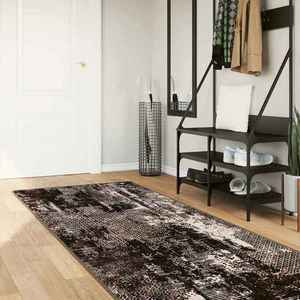 vidaXL Covor Runner MARSA Negru 80 x 350 cm Poliester și PVC imagine