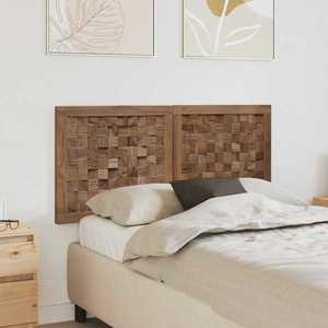vidaXL Tăblie cap Pe perete natural 120 cm Lemn solid de tec imagine