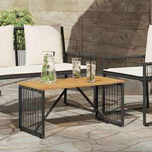 vidaXL Masă de exterior Negru și Maro 80 x 40 x 40 cm poliratan imagine