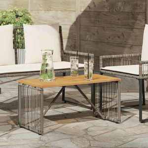vidaXL Masă de exterior Gri și Brown 80 x 40 x 40 cm poliratan imagine