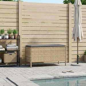 vidaXL Taburet pentru grădină Beige și gri deschis 80 x 38 x 42 cm imagine
