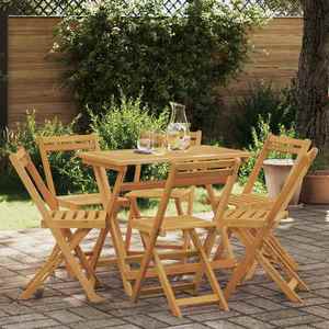 vidaXL Scaune de grădină pliante 6 pcs natural 40 x 53 x 80 cm imagine