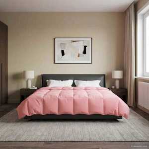 vidaXL Duvet complet pe tot parcursul anului Patos Roz 200 x 200 cm imagine