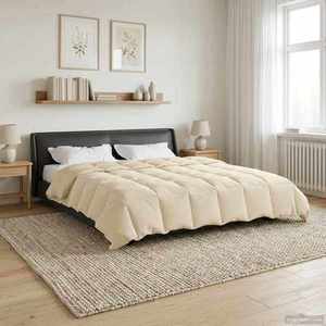 vidaXL Duvet complet pe tot parcursul anului Patos Crem 200 x 240 cm imagine