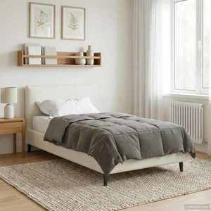vidaXL Duvet de iarnă Patos Gri deschis 155 x 200 cm Microfibră imagine
