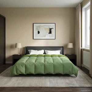 vidaXL Duvet de iarnă Patos Verde 240 x 260 cm Microfibră imagine