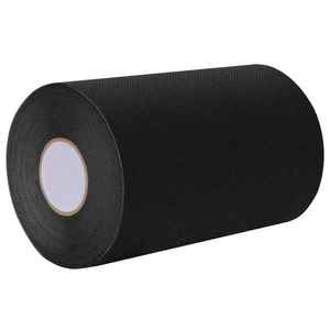 vidaXL Bandă de iarbă artificială autoadezivă Negru 15 cm x 10 m imagine