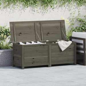 vidaXL Cutie de perne de exterior antracit 150x50x56cm lemn masiv brad imagine