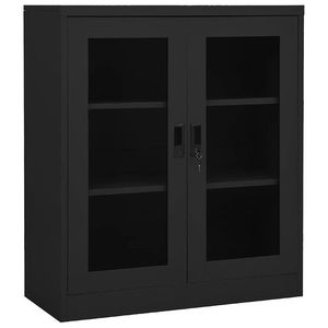 vidaXL Dulap de birou, antracit, 90x40x105 cm, oțel imagine