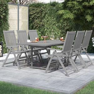 vidaXL Set mobilier de grădină, 7 piese, lemn masiv de acacia imagine
