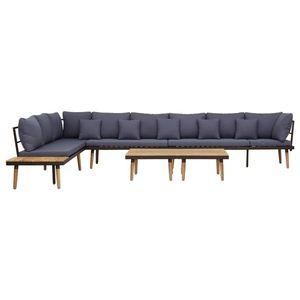 vidaXL Set mobilier de grădină cu perne 8 locuri lemn masiv de acacia imagine
