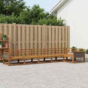 vidaXL Set de canapele de exterior 6 pcs natural Lemn Solid de Acacia imagine