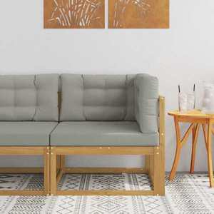 vidaXL Sofa Colțar pentru Exterior Poliester Alb imagine