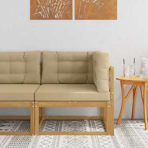 vidaXL Sofa Colțar pentru Exterior Poliester Alb imagine