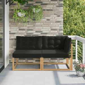 vidaXL Unități de canapea sectională cu pernă Alb 162, 5 x 83 x 73 cm imagine