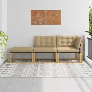 vidaXL Unități de canapea sectională cu pernă Alb 241, 5 x 83 x 73 cm imagine