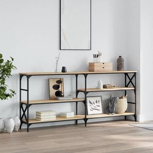vidaXL Măsuță consolă, stejar sonoma, 180x29x76, 5 cm, lemn prelucrat imagine