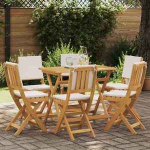 vidaXL Scaune Bistro pentru Exterior 6 pcs Alb crem 38 x 46 x 85 cm imagine