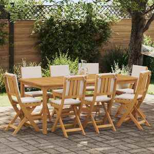 vidaXL Scaune Bistro pentru Exterior 8 pcs Alb crem 38 x 46 x 85 cm imagine