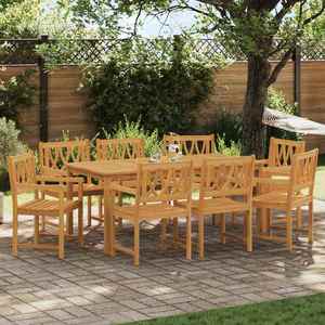 vidaXL Bancă de exterior 8 pcs natural 56 x 55, 5 x 90 cm imagine