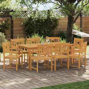 vidaXL Bancă de exterior 8 pcs natural 56 x 55, 5 x 90 cm imagine